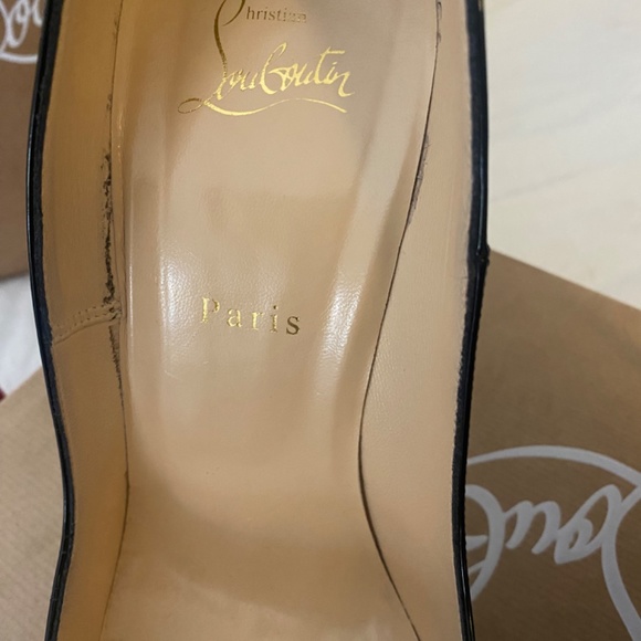 Christian Louboutin Black Patent Leather Heels - Picture 2 of 8